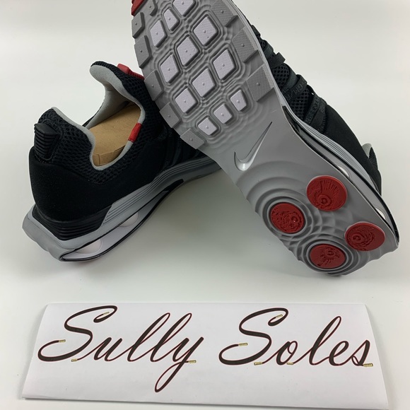 NIKE MENS SIZE 11 SHOX GRAVITY BLACK/WHITE/WOLF - Picture 6 of 6